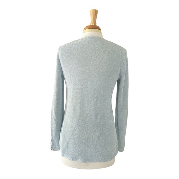 J McLaughlin Elegant V-Neck Sweater in Light Blue - Picture 2 of 4